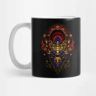 mecha tengu seampunk head design Mug